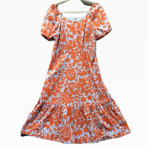 NWT Talbots PUFF SLEEVE POPLIN DRESS - Picture 3 of 5